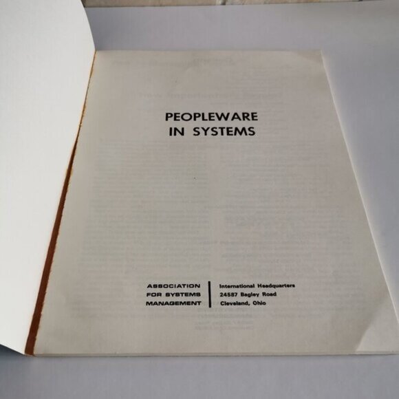 1976 Peopleware in Systems Book Vintage DAMAGED HR People Management ASM - Picture 3 of 8